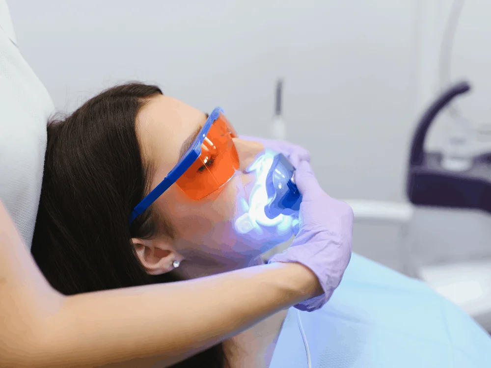 Teeth whitening combined with other treatments